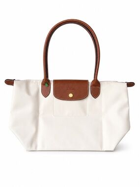 Longchamp cream and Brown Women's Tote Bag medium slight flaws